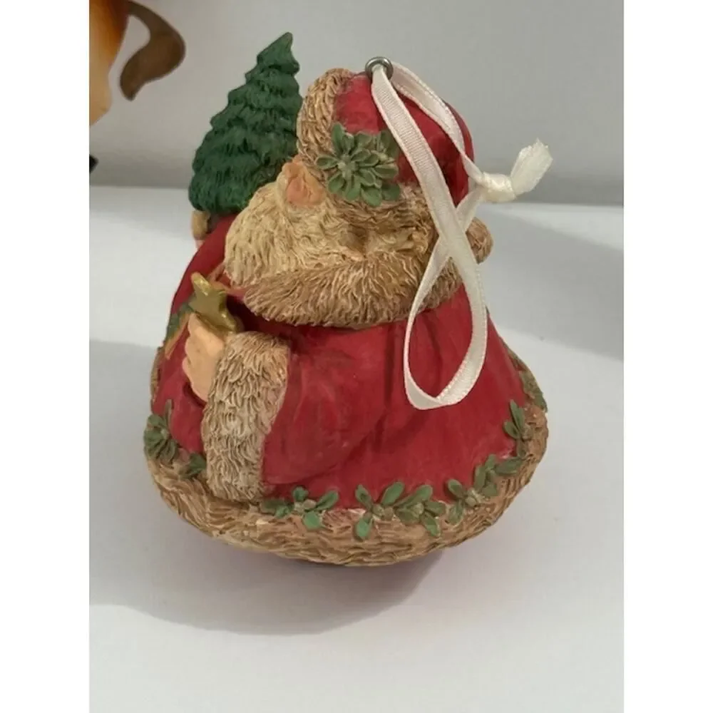3 Santa Claus Ornaments Hallmark 1991 and 1997 Cowboy Bucking Reindeer
